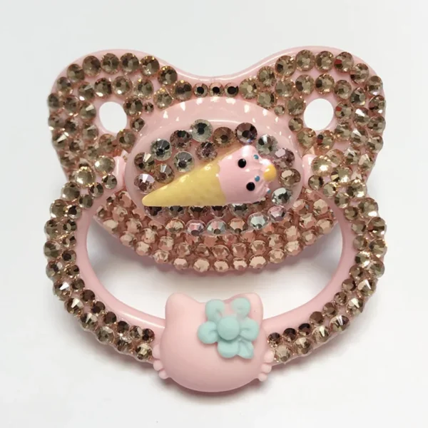 Unique golden ice cream pacifier
